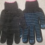 Перчатки хб с ПВХ, 7 нитей, 7,5 кл., черные ТОЧКА "ЛЮКС"