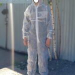 Комбинезон ПЛОТНЫЙ одноразовый (Каспер), 40 мкм, цвет БЕЛЫЙ с планкой