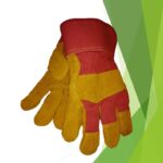 Перчатки спилковые комбинированные утепленные