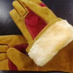 Краги спилковые утепленные КРС/хлопок, лен, швы Kevlar (Siberia) Т9-11